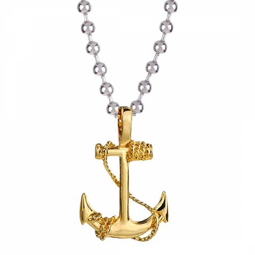 K Gold & Two Tone Anchor Necklace - Stephen Oliver - Modalova