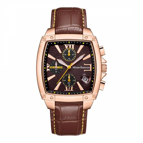 Men's Rose Gold Observer Watch 40mm - Mann Egerton - Modalova