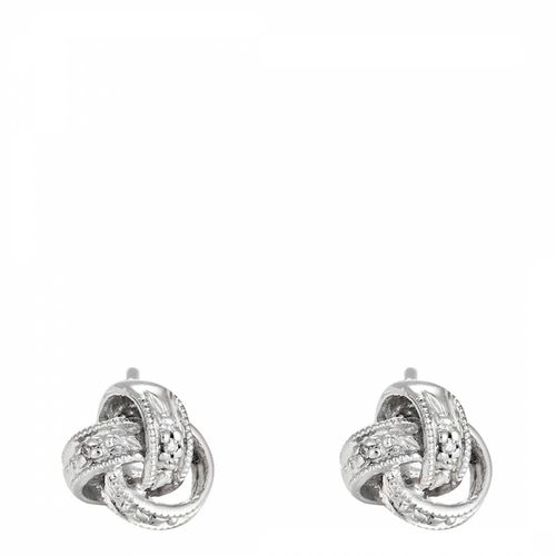 Silver Joli Noeud Diamond Earrings - MUSE - Modalova