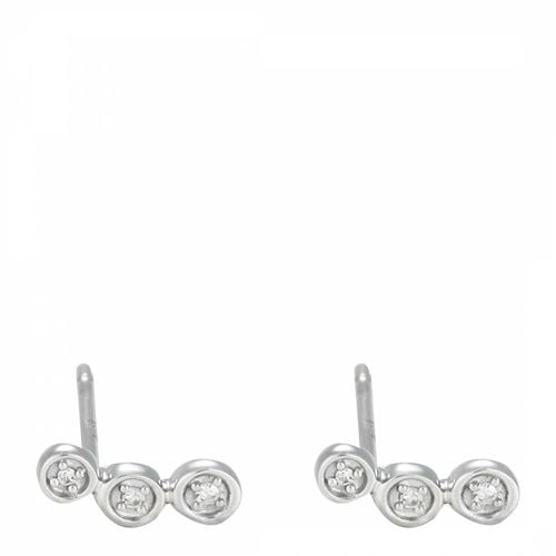 Silver Diamond Earrings - MUSE - Modalova