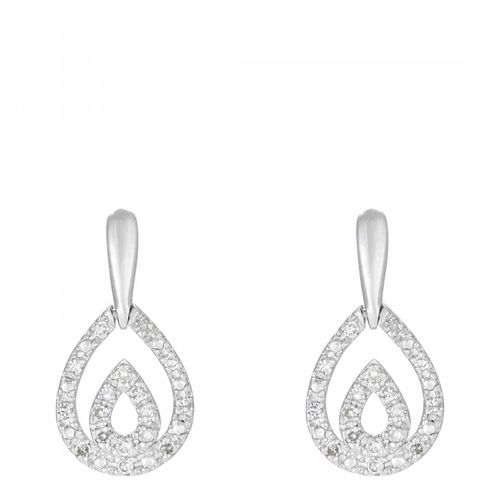 Silver Josephina Diamond Earrings - MUSE - Modalova