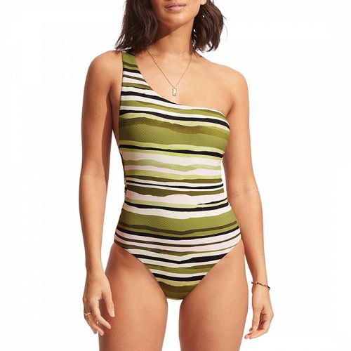 Sun Stripe One Shoulder One Piece - Seafolly - Modalova