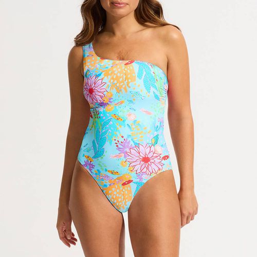 Mist Under The Sea One Shoulder One Piece - Seafolly - Modalova