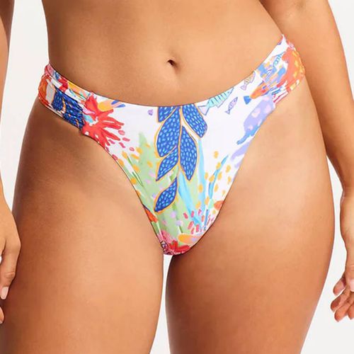 Under The Sea High Leg Ruched Side Brief - Seafolly - Modalova