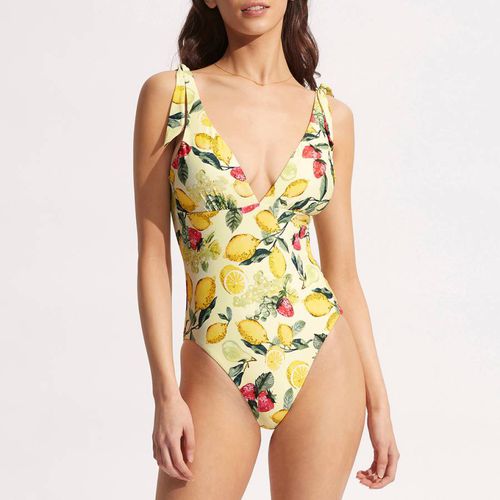 Yellow Lemoncello V Neck One Piece - Seafolly - Modalova