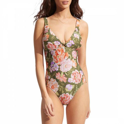 Avocado Paradise Garden Tab Front One Piece - Seafolly - Modalova