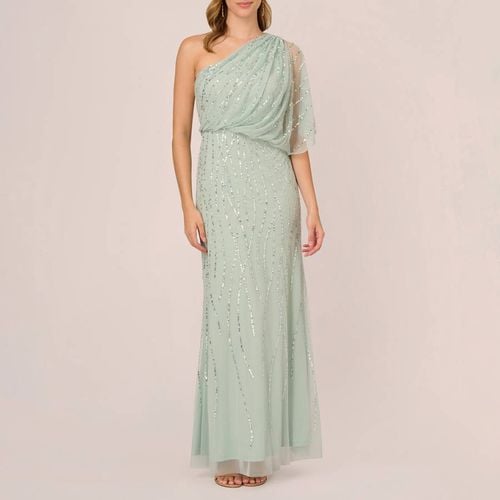 Green Long Beaded Dress - Adrianna Papell - Modalova