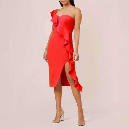 Red Crepe Cocktail Dress - Adrianna Papell - Modalova