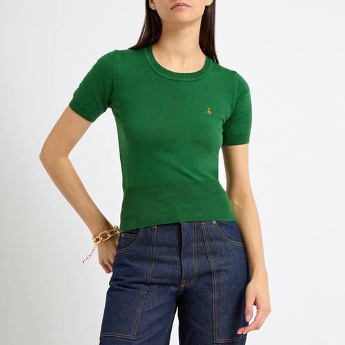 Khaki Bea Cotton Logo Top - Vivienne Westwood - Modalova