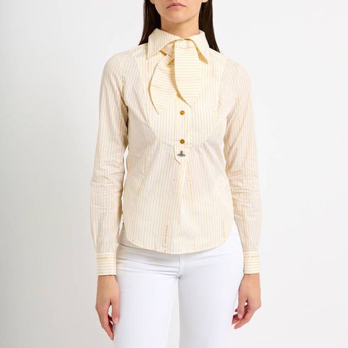 Cream Bow Tie Cotton Shirt - Vivienne Westwood - Modalova