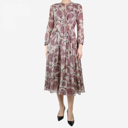 Burberry Silk Midi Dress UK 8 - Pre-Loved Burberry - Modalova