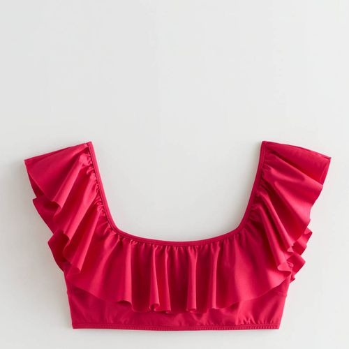 Red Freya Frill Bandeau Bikini Top - & Other Stories - Modalova