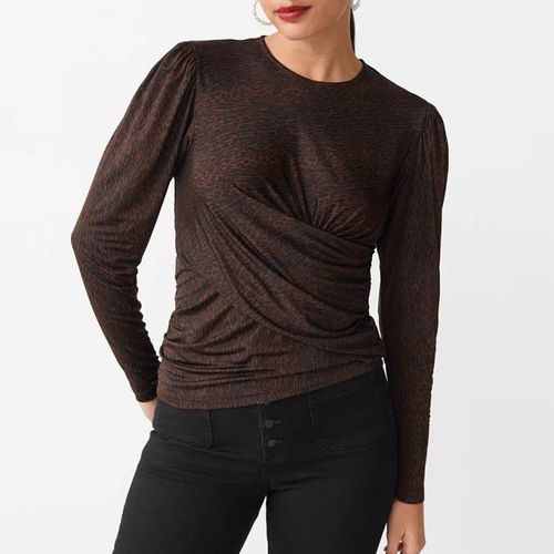 Brown Printed Oxane Wrap Top - & Other Stories - Modalova