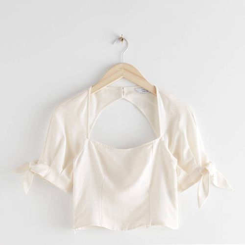 White Hudson Linen Blend Top - & Other Stories - Modalova