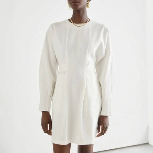 White Deer Linen Blend Mini Dress - & Other Stories - Modalova