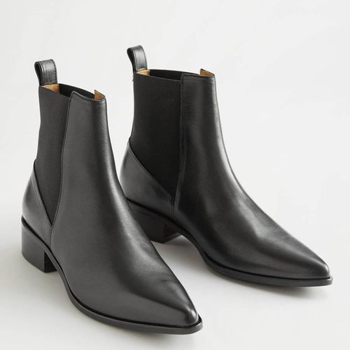 Black Malin Leather Boots - & Other Stories - Modalova