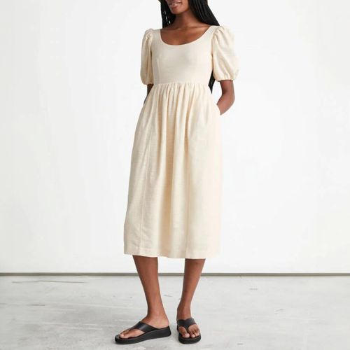 Beige Aisha Cotton Midi Dress - & Other Stories - Modalova