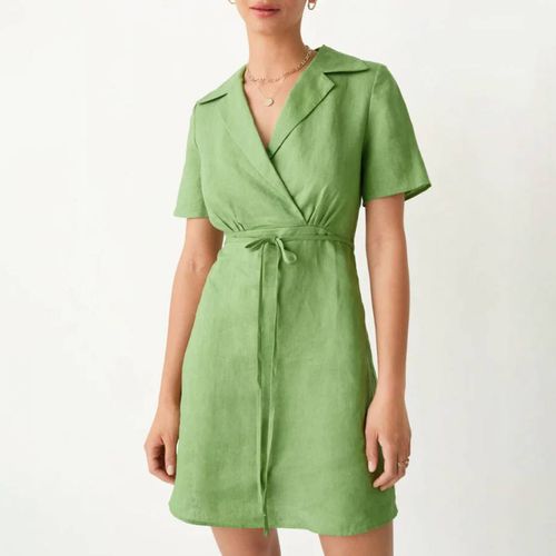 Green Peggy Linen Dress - & Other Stories - Modalova