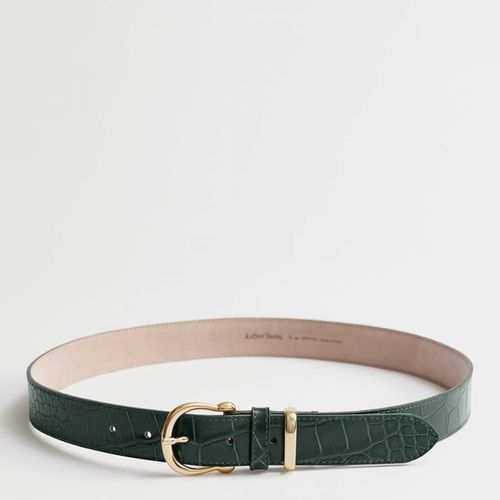 Green George Croco Leather Belt - & Other Stories - Modalova