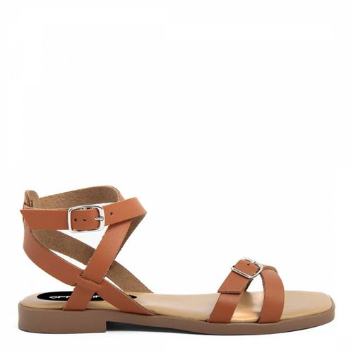 Brown Strappy Flat Sandals - Officina55 - Modalova