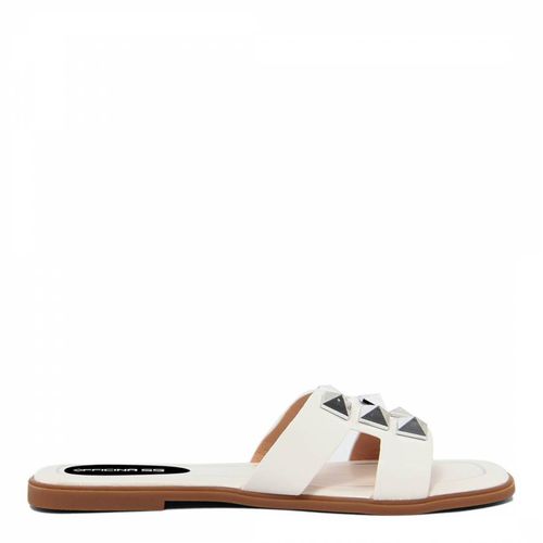 White Studded Flat Sandals - Officina55 - Modalova