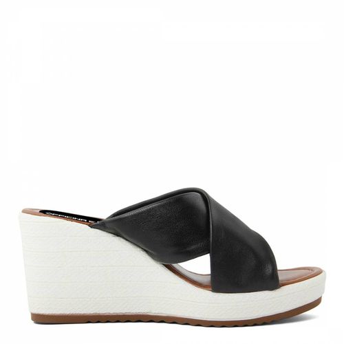 Leather Crossover Strap Wedge Sandals - Officina55 - Modalova
