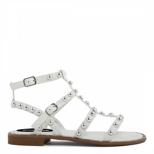 White Studded Strappy Flat Sandals - Officina55 - Modalova