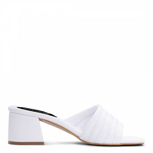 White Quilted Band Heeled Mules - Officina55 - Modalova