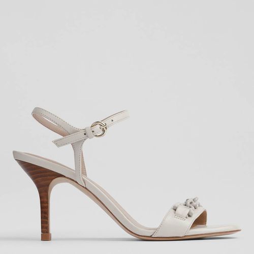 White Leather Ivonne Heeled Sandals - L K Bennett - Modalova