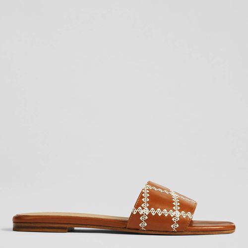 Brown Leather Hema Flat Sandals - L K Bennett - Modalova