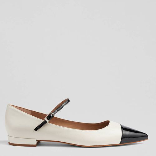 Black/White Leather Monty Flats - L K Bennett - Modalova