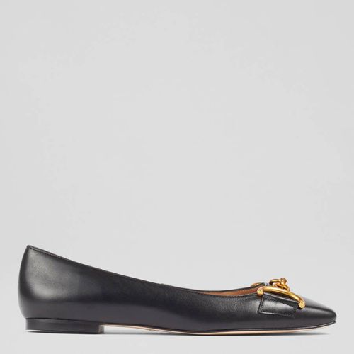 Black Leather Charlotte Flats - L K Bennett - Modalova