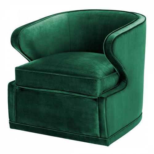 Dorset Swivel Chair Roche Velvet - Eichholtz - Modalova