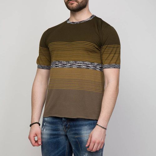 Brown Stripe Wool T-Shirt - M Missoni - Modalova