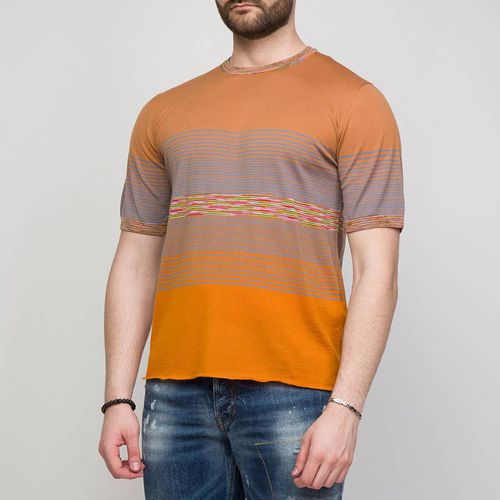 Orange Stripe Wool T-Shirt - M Missoni - Modalova