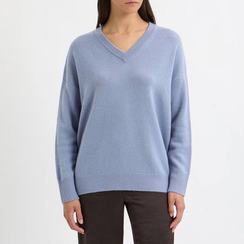 Blue Cashmere V Neck Jumper - NÂ°Â· Eleven - Modalova