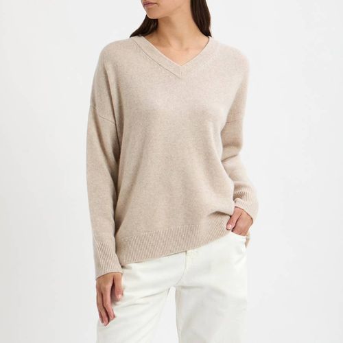 Cream Cashmere V Neck Jumper - NÂ°Â· Eleven - Modalova