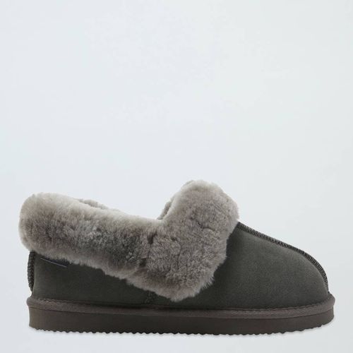 Grey Sheepskin Slippers - N°· Eleven - Modalova