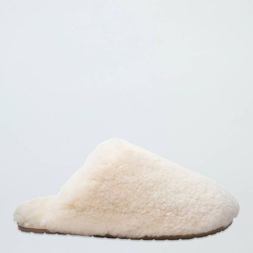 Cream Sheepskin Mule Slippers - N°· Eleven - Modalova