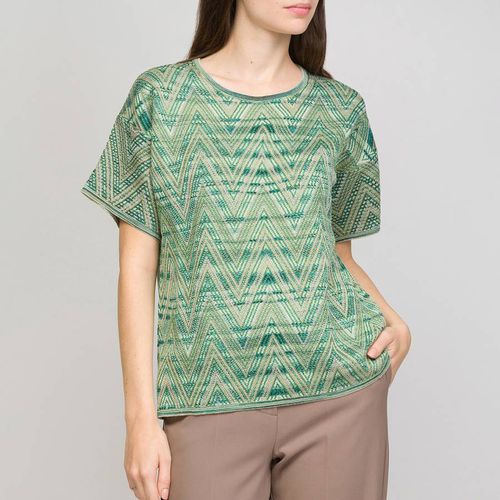 Teal Zig Zag T-Shirt - M Missoni - Modalova