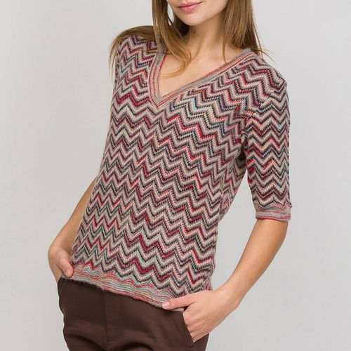 Multi V-Neck Zig Zag Jumper - M Missoni - Modalova