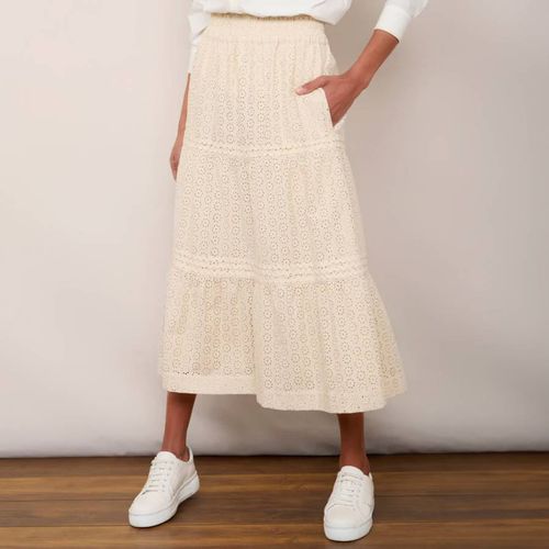 Cream Felicity Broderie Skirt - Wyse - Modalova