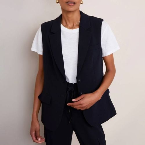 Navy Carlotta Sleeveless Blazer - Wyse - Modalova