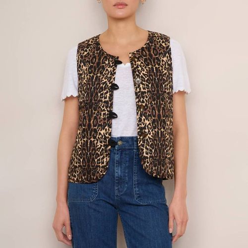Leopard Andy Quilted Gilet - Wyse - Modalova