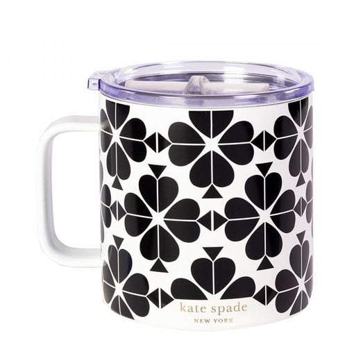 Stainless Steel Coffee Mug Black Spade Flower - Kate Spade - Modalova