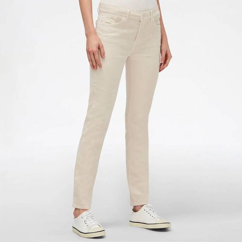 Cream Roxanne Slim Stretch Jeans - 7 For All Mankind - Modalova