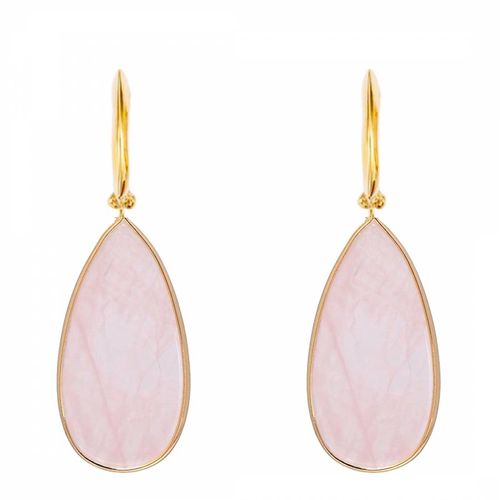 K Pink Quartz Pear Drop Earrings - Liv Oliver - Modalova