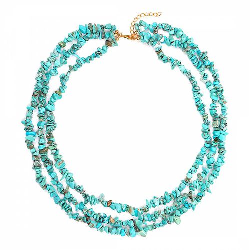 K Turquoise Nugget Layer Necklace - Liv Oliver - Modalova