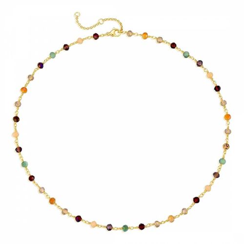 K Multi Colour Gemstone Necklace - Liv Oliver - Modalova