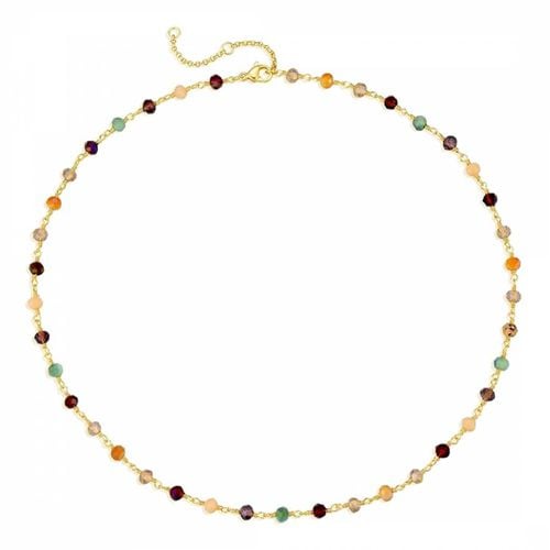 K Multi Colour Gemstone Necklace - Liv Oliver - Modalova